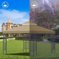 Nouveau Stock moderne étanche pas cher remplacer pavillon Double couche gril Gazebo remplacement auvent haut extérieur Gazebo