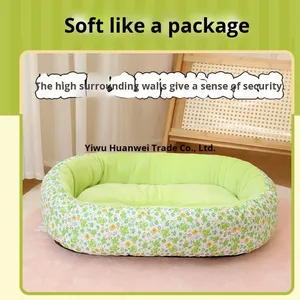 Cuccia per Animali Domestici con Motivo Floreale per Gatti e Cani, Tappetino Caldo per Tutte le Stagioni, Divano per Sonno Profondo per Cani Piccoli e Medi - Product Image 4