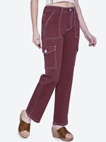 Streetwear Femmes Jean Pantalon Droit Dames Denim Taille Haute Cargo Pantalon Femme Cago Jeans pour Femmes