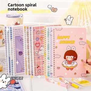 8 Blocs-notes à spirale mignons à motifs de dessins animés, de haute qualité, pratiques, épaissis, lignés horizontalement, vente en gros - Product Image 1