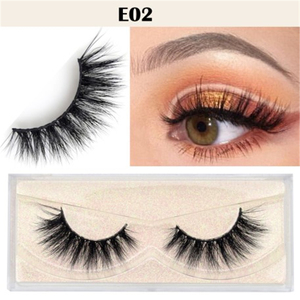 E02 झूठी Eyelashes मिंक थोक साइबेरियाई पट्टी बरौनी निजी लेबल बरौनी पैकेजिंग विक्रेता 3D मिंक <span class=keywords><strong>Lashes</strong></span> - Product Image 3