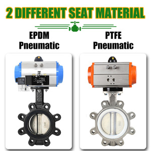 DN50 2 inch EPDM cao su ghế <span class=keywords><strong>Wafer</strong></span> 150lb <span class=keywords><strong>Lug</strong></span> <span class=keywords><strong>Wafer</strong></span> phong cách SS304 đĩa gang đôi diễn xuất khí nén thiết bị truyền động Van bướm - Product Image 4