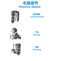 Machine d'emballage verticale entièrement automatique en acier inoxydable pour sauce tomate, sauce salade, sauce moutarde, miel, jus de carotte