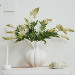 Nuova vendita di fiori artificiali in plastica di Acacia fiore peluche trigemino giallo re fiore di ciliegio decorazione fiore - Product Image 1