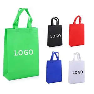 Großhandel günstige Tote-Taschen individuell bedruckte Lebensmittelwaren-Werbe-Recycling-Bauchstoff PP-Vliesstoff-Einkaufstaschen mit Logo