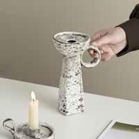 Support de bougie parfumée en céramique vintage, emballage en boîte, accessoire photo de Noël, décoration d'intérieur antique de style nordique