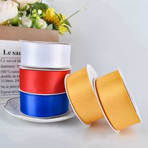 Yuena Wholesale Custom 196 Colors Satin <strong>Ribbon</strong> 1.5 Inch 100 Yards 4 cm Single Face Plain 100% Polyester Silk Satin <strong>Ribbons</strong> - Product Image 5