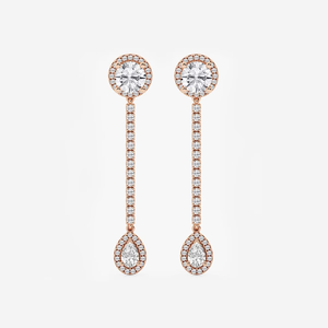 ต่างหูเพชรทรงหยดน้ำ 3 กะรัต หลายรูปทรง เพชรเลี้ยงในห้องปฏิบัติการ ดีไซน์หรูหราทันสมัยสำหรับผู้หญิง ต่างหูห่วงแบบหรูหรา - Product Image 2