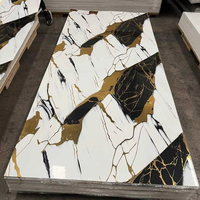 Panneaux muraux en PVC effet marbre brillant UV, nouveau design, prix avantageux, aspect ardoise carbone