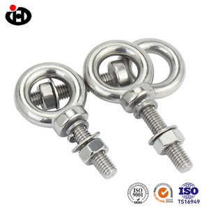 Ensemble de boulons à œil en acier inoxydable 304, finition unie, grade A2/A4, avec <span class=keywords><strong>anneau</strong></span>, <span class=keywords><strong>tige</strong></span> traversante, filetage standard - Product Image 3