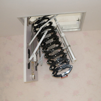 Échelle de grenier télescopique rétractable en acier au design moderne, échelle d'extension portable pour grenier, capacité de charge de 300 kg