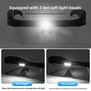 Lupa de Cabeza con Iluminación LED y Carga USB, Portátil, para Lectura, Reparación, <span class=keywords><strong>Arte</strong></span>, Joyería y Tasación - Product Image 4