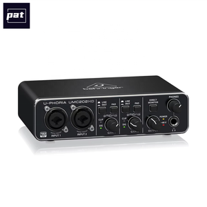 <span class=keywords><strong>Carte</strong></span> <span class=keywords><strong>son</strong></span> <span class=keywords><strong>Behringer</strong></span> UMC202HD, interface audio USB 2 entrées/2 sorties avec 2 préamplis micro Midas et alimentation fantôme 48V, équipement audio - Product Image 1