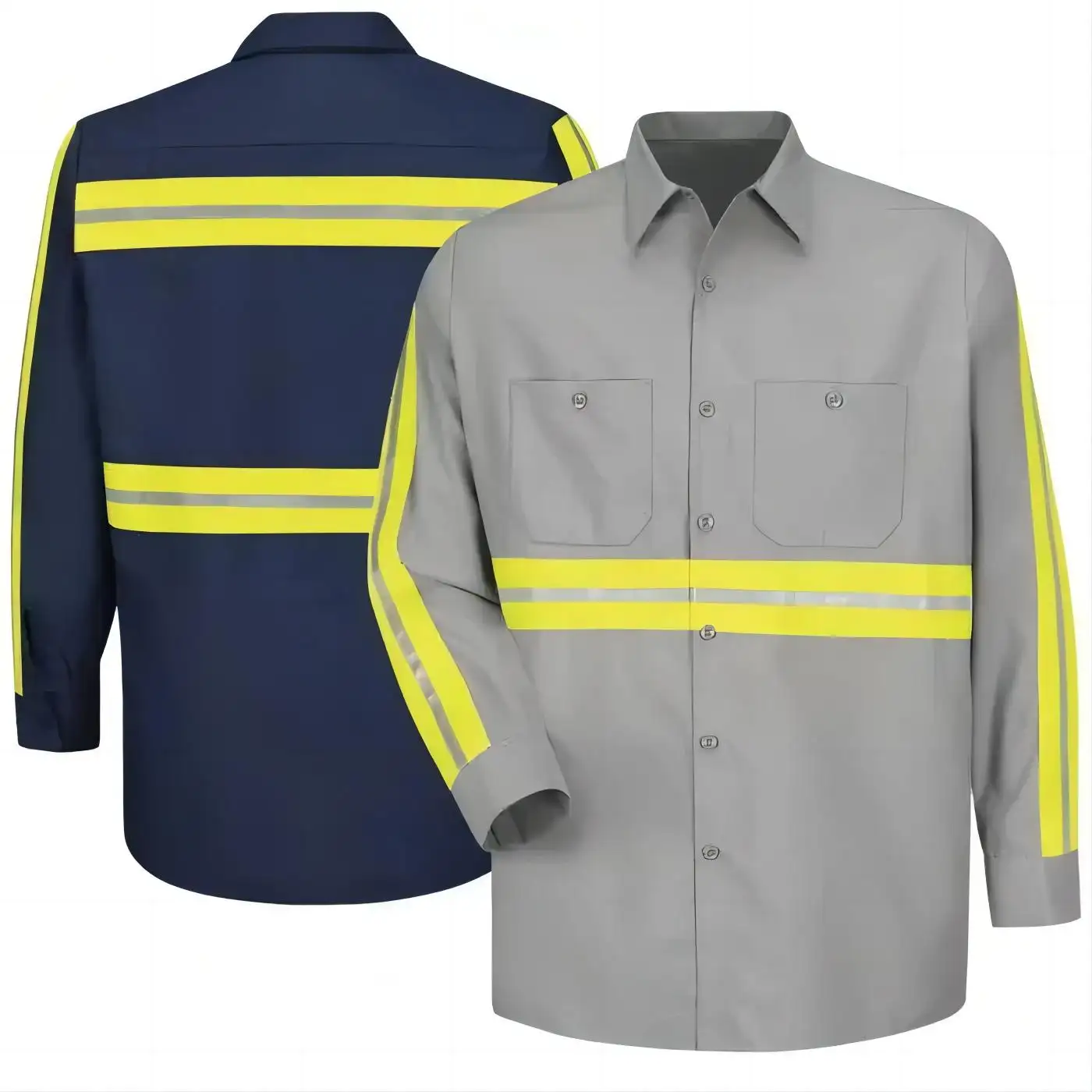 Workshop Hi Vis Reflective shirt Mechanic long Work shirt Used Technician Uniforms Work Wear short shirt