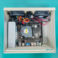 Server Industri Kecil Terpasang di Dinding, Motherboard ITX Multi-Port Serial 2-Slot, Bentuk MicroATX, Siap Pakai 1U, Visual Embedded