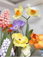 Fleurs artificielles géantes en soie de pavot QiYing Victory pour décoration de mariage, allées florales, vitrines de magasins et présentoirs esthétiques