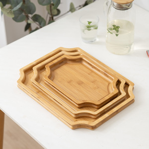 Factory direct sales of bamboo <b>tea</b> <b>trays</b>, <b>tea</b> sets, solid wood <b>trays</b>, fruit, snack, and dried fruit plates, bedside water cups, - Product Image 1