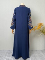 Robe musulmane brodée pour femmes, mode marocaine, kaftan, Ramadan, Eid, djellaba, femme islamique, Dubaï, abaya, kaftan, jalabiya