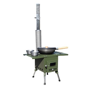 Camping <b>Stove</b> Outdoor Wood Burning Portable Gasification <b>Stove</b> With Chimney For Outdoor Use - Product Image 2