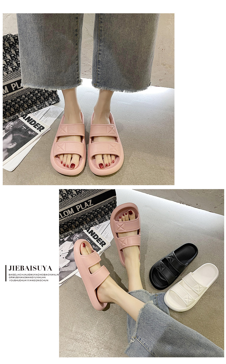 Summer Non-slip Outdoor Slides Sandals Soft Sole Indoor Bath Sandals Slippers Women Men