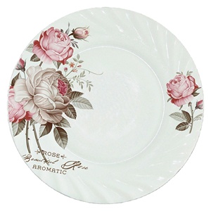 Vajilla de Vidrio Opal, Plato Hondo Redondo con Impresión de Calcomanías, Vajilla al por Mayor, Plato de Sopa de Cerámica HSP80 LHSP85 - Product Image 4