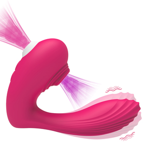 เครื่องกระตุ้นจุดจีและคลิตอริสแบบดูด 2-in-1 แบบชาร์จได้  ทำจากซิลิโคนทางการแพทย์ ปลอดสารลาเท็กซ์ กันน้ำ - Product Image 6