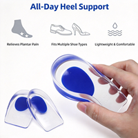 Coussinets de talon en gel avec design en forme de U, offrant une absorption des chocs, une protection anti-abrasion et un soulagement pour le talon.