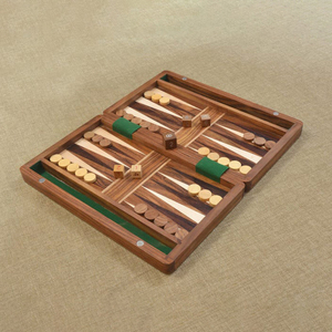 Bán Buôn Tùy Chỉnh Antique Khắc Bằng Gỗ Sang Trọng Vải Backgammon Trò Chơi Set Made In China - Product Image 5