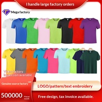 T-shirt pour homme en polyester à séchage rapide, manches courtes, vêtement de travail, chemise publicitaire culturelle, logo brodé et imprimé, vente en gros