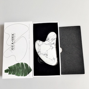 De alta calidad de piedra howlita Jasper guasha herramienta en forma de corazón de anti-envejecimiento - Product Image 1