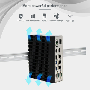 Ngành công nghiệp nhỏ PC Din Rail gắn 3 kênh Com iports ngành công nghiệp không thấm nước Máy Tính Mini DIN-Rail Box-PC hộp PC - Product Image 2