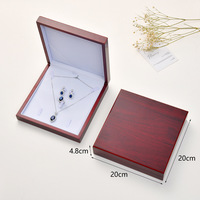 Coffret à bijoux de luxe fait main WanuoCraft en bois d'acajou peint, finition brillante MDF, pour bagues, colliers, bracelets et pendentifs – Idéal comme cadeau