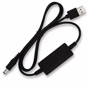 6 kaki 1.8m 2464 22AWG/2C USB A male 5V ke DC 12V 5521mm konverter Step Up voltase