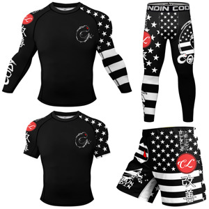 ชุดป้องกันผดผื่น Jitsu BJJ not GI gimono สวมใส่สบายสไตล์บราซิลมีสายรัดข้อมือยางและกางเกงขาสั้น - Product Image 2