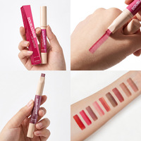 Crayon à lèvres 2-en-1 double couleur, fini mat et brillant, effet velours, maquillage des lèvres, marque privée, pour un contour et une définition parfaites des lèvres