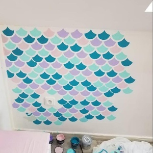 Pochoirs géométriques réutilisables : points, étoiles, briques, et pochoirs nid d'abeille pour la peinture <span class=keywords><strong>sur</strong></span> <span class=keywords><strong>bois</strong></span>, murs, biscuits et décoration de meubles - Product Image 4