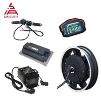 SiAECOSYS QS273 Kits de groupe motopropulseur de moto électrique 17X3.5inch 8000W 72V 120kph Hub Motor EM200-2SP Controller Brushless