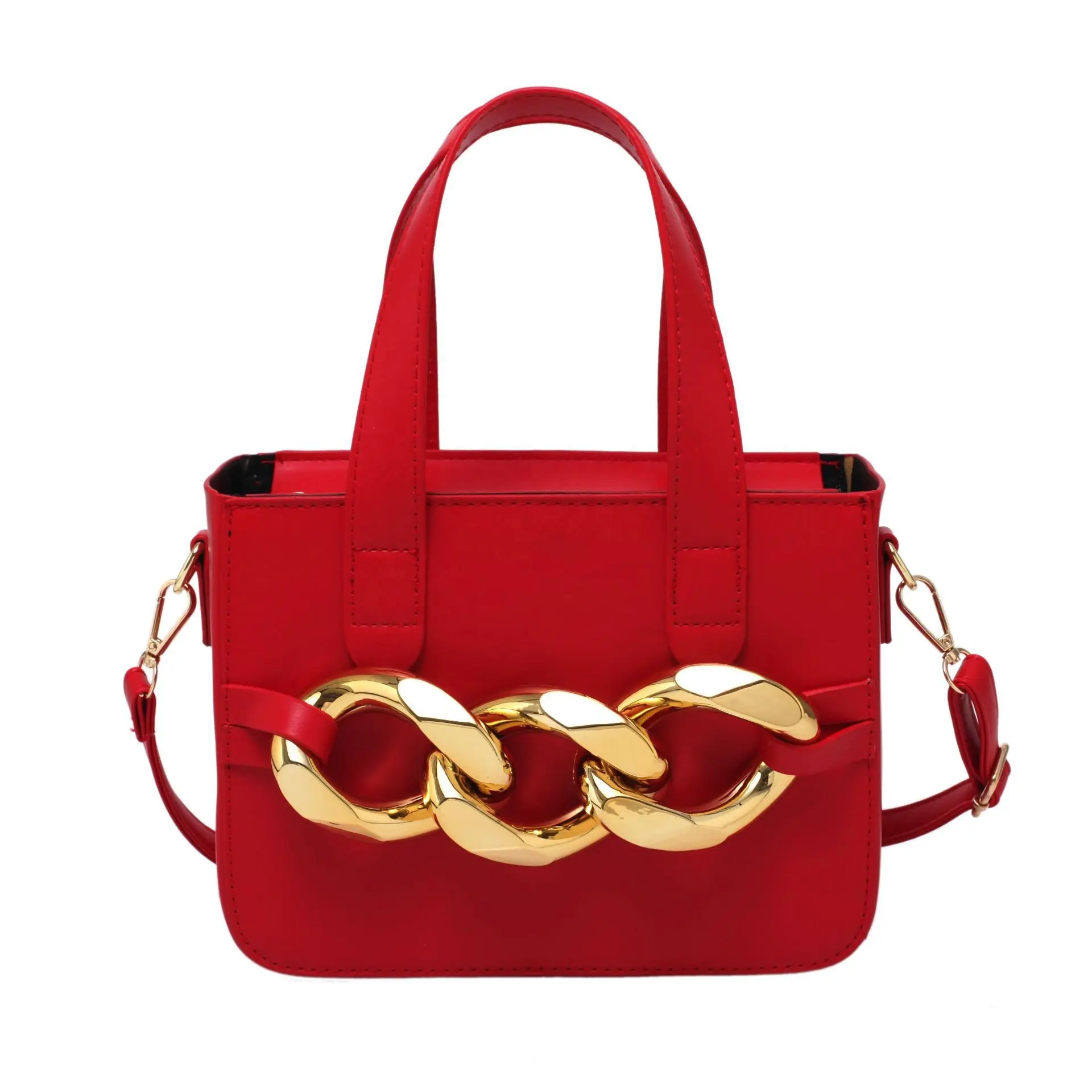 INS Celebrity Style Ladies Designer Thick Chain Handbags Ladies Sets Bags Women Purses And Handbags Set