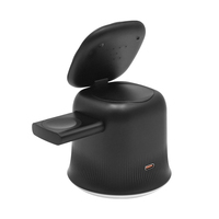 Chargeur de téléphone portable sans fil multifonctionnel avec lumière RGB pliable et support de charge rapide portable 3 en 1