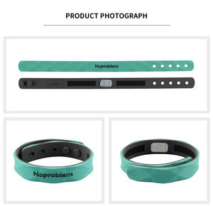 Pulseras de Silicona Unisex Ecológicas con Logotipo Personalizado P208, Pulsera Deportiva Informal con Terapia Magnética para Hombre y Mujer - Product Image 6