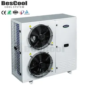 Nueva unidad de condensación industrial comercial de 5HP para cámara frigorífica con 2 ventiladores Soplador lateral tipo caja para restaurantes Industrias minoristas