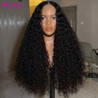 Perruque Cheveux Humains Ondulés Effet Vague, Sans Colle, Dentelle Transparente HD, Perruque Frontale 13x4 Bouclée, Entièrement en Dentelle, pour Femmes Noires – Meilleure Vente