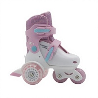 Patins à roulettes d'entraînement réglables légers à 3 roues avec finition pailletée de haute qualité