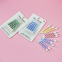 Bougies d'anniversaire à pois mignonnes avec supports pour la décoration de gâteaux, cadeaux pour fêtes d'enfants, banquets de mariage, fournitures de boulangerie