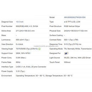 AM800600K2TMQW00H โมดูลจอแสดงผล LCD สำหรับหน้าจออุปกรณ์อิเล็กทรอนิกส์สำหรับผู้บริโภค - Product Image 6
