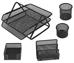 Juego de Organizador de Escritorio Metálico 5 en 1 para Oficina - Product Image 2