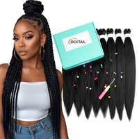 Cheveux à tresser pré-étirés personnalisables en paquet 4x 10x, Cheveux à tresser pré-étirés multi-paquet