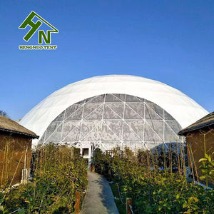 خيام كبيرة بيضاء + شفافة للعرض التجاري مقاومة للماء خيمة قبة مستديرة جيوديسية كبيرة خيمة دائرة زراعية ساخنة - Product Image 1