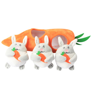 Juego de escondite, juguetes vocales para mascotas, nido de conejo y zanahoria de <span class=keywords><strong>simulaci</strong></span>ón, juguetes interactivos para que los - Product Image 3