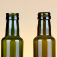 Bouteilles en verre d'huile d'olive Dorica en gros 250ml/500ml/750ml/1L carrées vertes et ambrées transparentes pour huile de cuisson